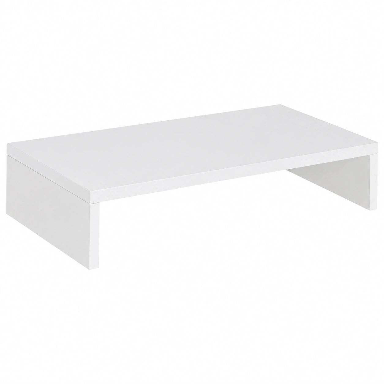 CARO-Möbel Bildschirmständer, ergonomische Monitorablage in Weiß, 50 x 10 x 27 cm