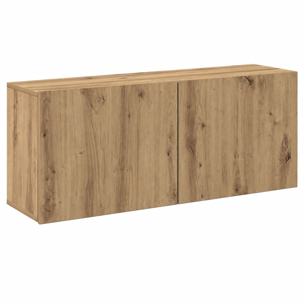 Moderner TV-Wandschrank aus Eichenholz, 100x30x41 cm, vielseitiges HiFi-Möbel
