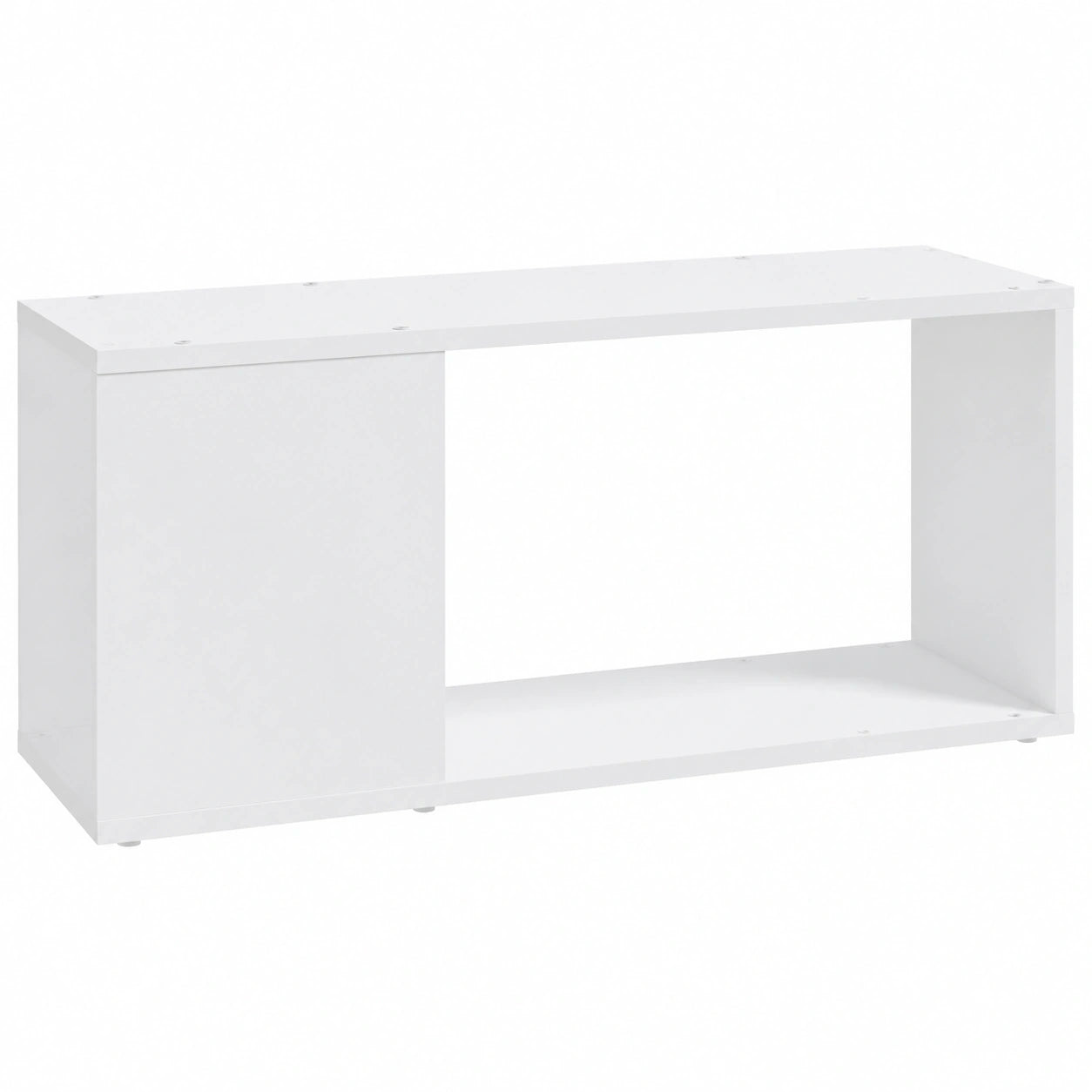 Moderner Fernsehschrank mit Stauraum in Weiß, 80x24x32 cm