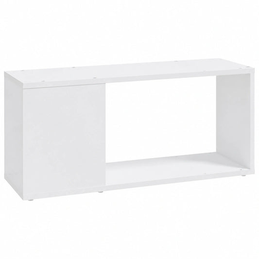 Moderner Fernsehschrank mit Stauraum in Weiß, 80x24x32 cm