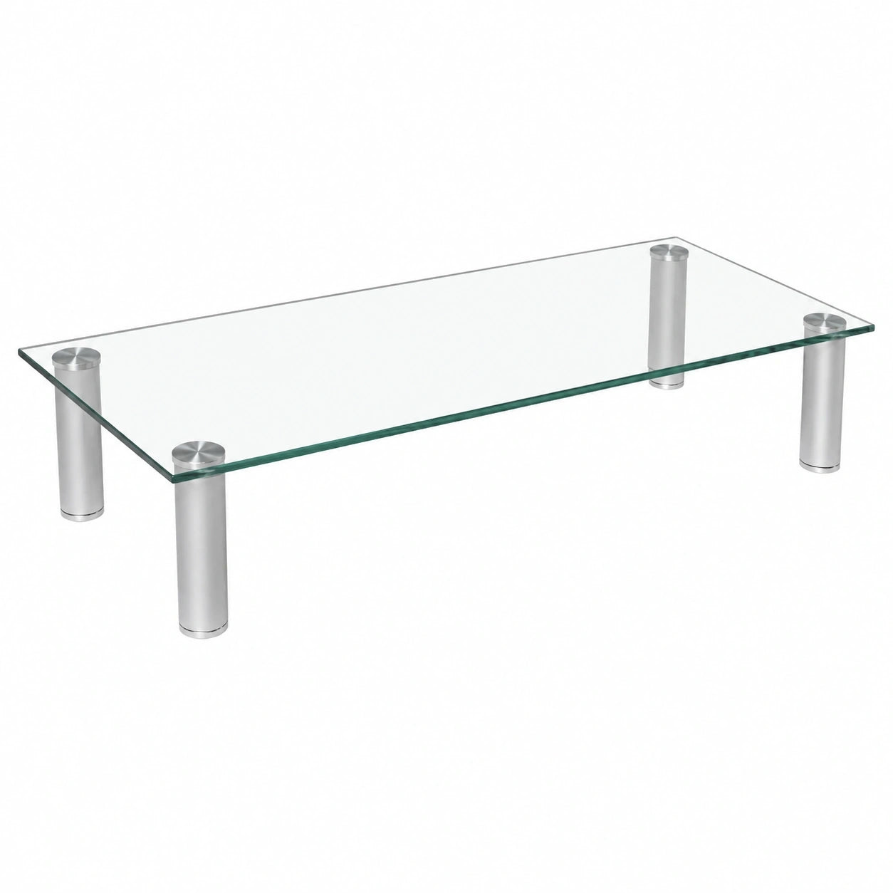 TV-Rack aus Glas in verschiedenen Größen und Farben – Ideal als Fernsehtisch oder Monitorständer, Klarglas 70cm