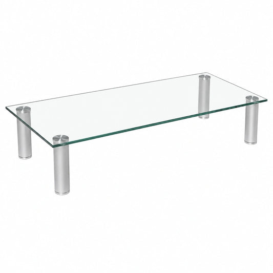 TV-Rack aus Glas in verschiedenen Größen und Farben – Ideal als Fernsehtisch oder Monitorständer, Klarglas 70cm