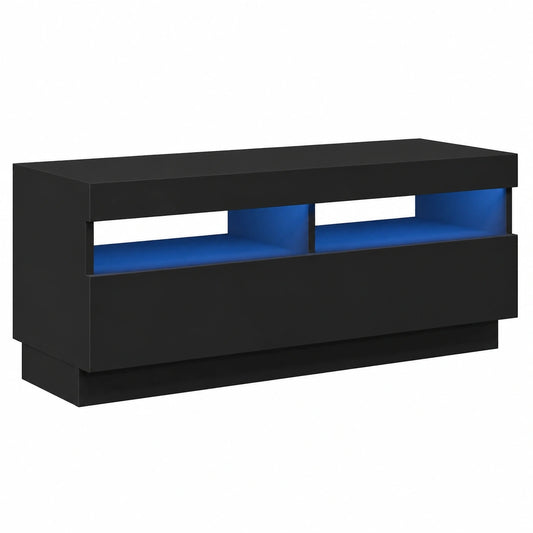 Moderner TV-Schrank mit LED-Beleuchtung, 100x35x40cm, Schwarz