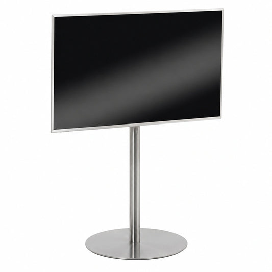 CLP Universal TV-Ständer für 55-57 Zoll, VESA-kompatibel 100x100 bis 600x400, Belastbarkeit bis 40 kg, Edelstahl, Rundes Design