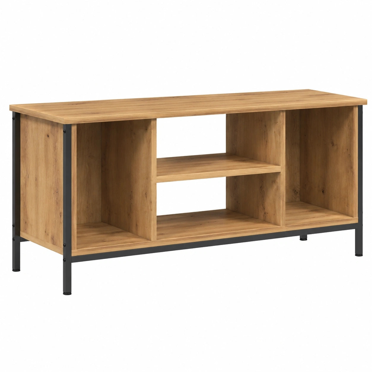 Moderner TV-Schrank aus Holzwerkstoff in Artisan-Eiche, 102 x 35 x 45 cm, mit viel Stauraum