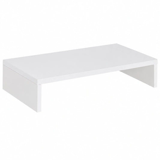 CARO-Möbel Bildschirmständer, ergonomische Monitorablage in Weiß, 50 x 10 x 27 cm