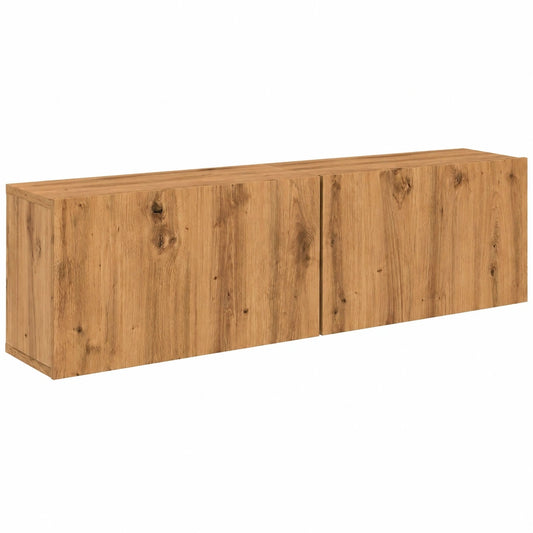 Moderner TV-Schrank mit Klapptüren, Eiche, 120 cm