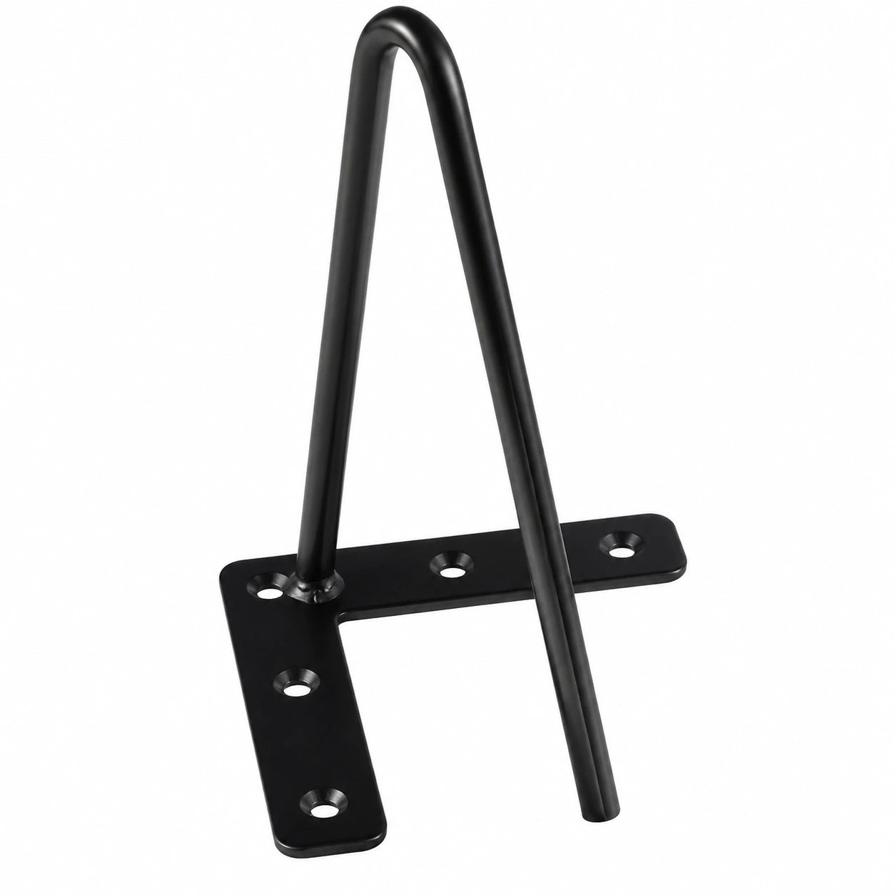MSOBAIW Möbelfüße 6 Zoll, Robuste Metallbeine für Schränke, TV-Möbel, Schubladen, Nachtische, 3/8" Satin Schwarz Doppelstab
