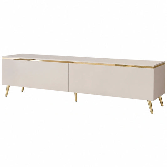 Aurora TV-Sideboard in Kaschmir Gold Matt - Modernes Lowboard für Wohnzimmer - 180x40x45 cm